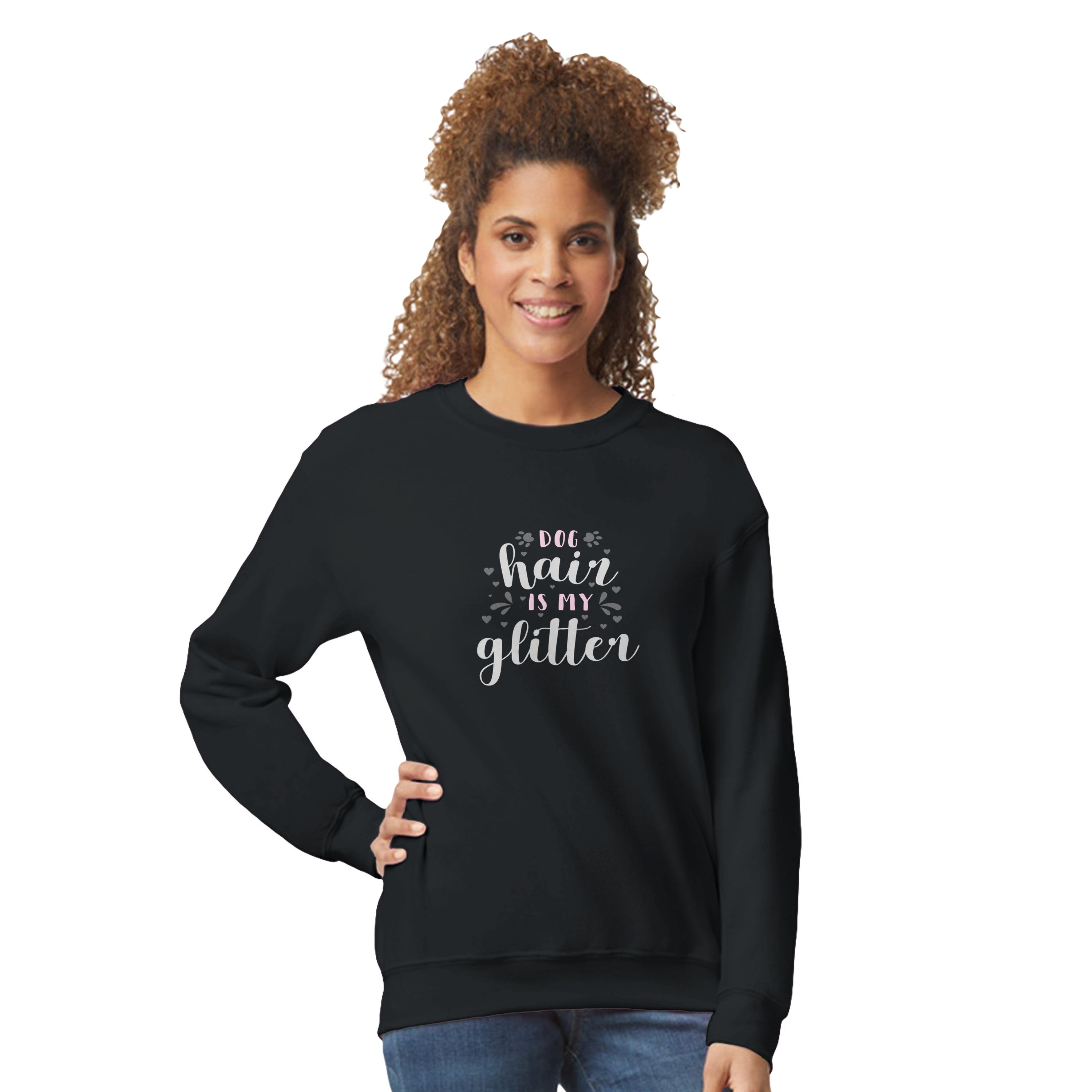 Sweatshirt „Dog Hair is my Glitter“ – Für alle, die Hundehaare mit Stolz tragen.